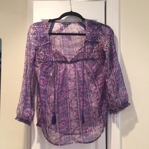 American Eagle Sheer Blouse Size Small